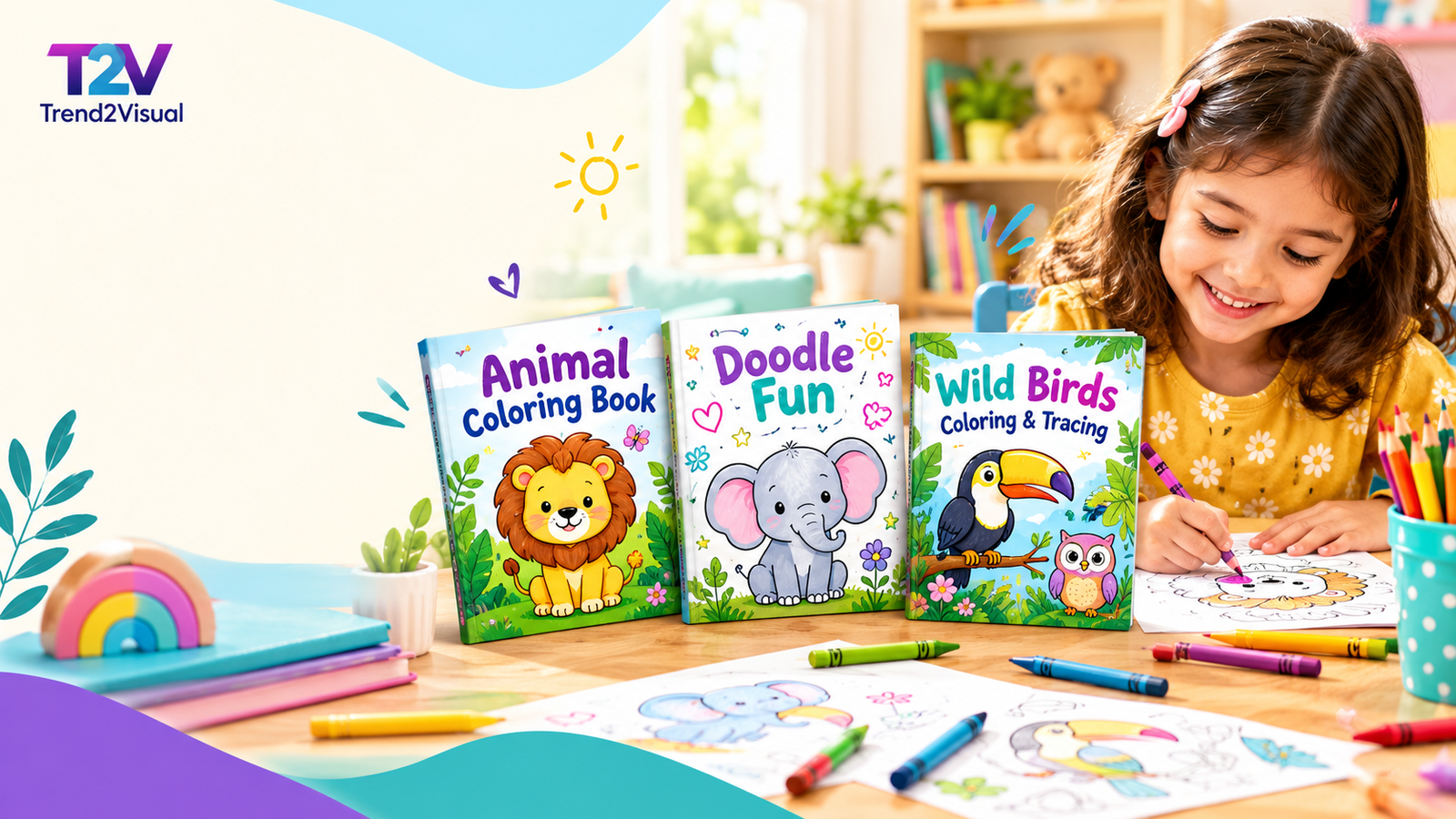 Kids coloring books and printable coloring activities for 2026 by Trend2Visual